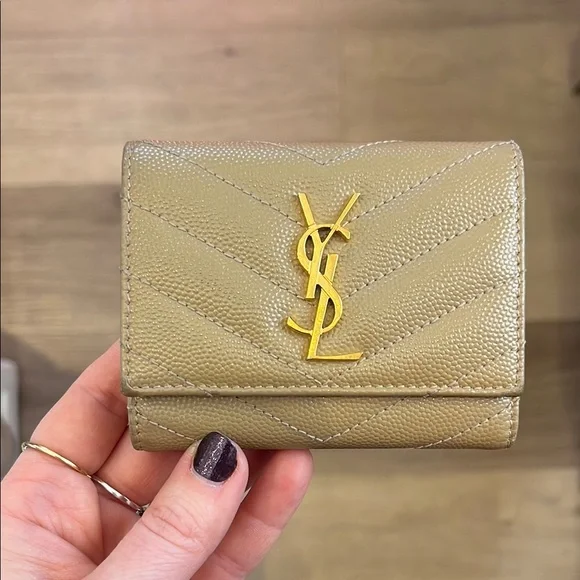 Yves Saint Laurent Tan Leather Key Holder
